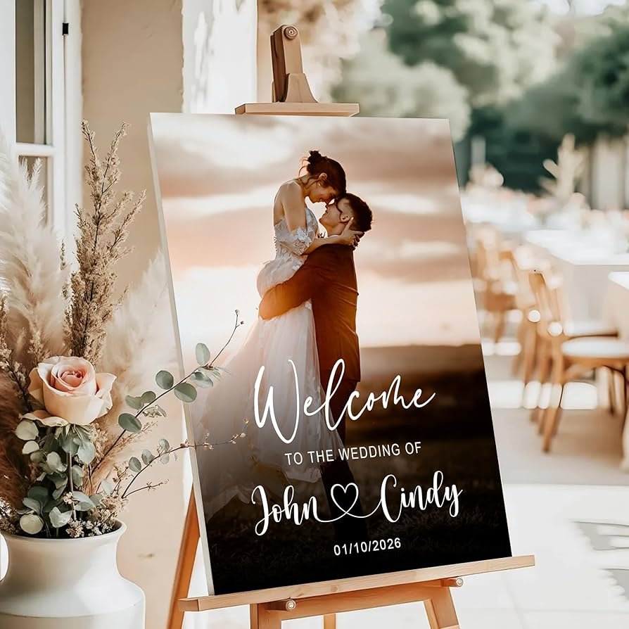Welcome sign setup